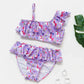 2-8Y New Fashion Kid Unicorn Design Bikini Set Lovely Two Pieces Child Swimwear Cute Girl Flouncing Swimsuit Summer Beachwear