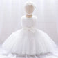 Summer Ceremony 1 Year Birthday Dress For Baby Girl Clothes Baptism Lace Princess Dress Girls Dresses Party Gown White Pink