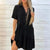 2024 Summer Solid Color Lapel Button Splicing Dresses Women Short Sleeve Dress Female Casual Commuter Cotton Linen Pleated Gown