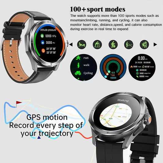 Для Xiaomi S4 Ultra Outdoor Sports Смарт-годинник для чоловіків AMOLED-екран NFC GPS Компас Вимірювання пульсу Водонепроникний Bluetooth Дзвінки Смарт-годинник
