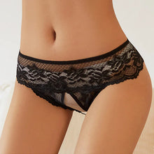 Exotic Sex Underwear White Open Crotch Transparent Crotchless Women's Underpants Sexy Hollow Out Lace Panties Erotic Costumes