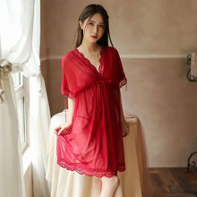 Sexy Nightgowns Women's Silk Lace Clothes for Sleepwear Pajamas Nightwear Hot Romantic New Woman Summer Sleep Offer Top Dress