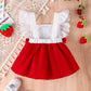 Summer 0-1 Year Old Baby Fashion Trend Cute Comfortable Soft Personality Strawberry One-Piece Dress Pattern Three-Dimensional