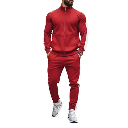 Casual Tracksuits Mens Autumn Fashion Side Striped Jackets And Pants Two Piece Sets For Men Sports Fitness Sweatsuits Streetwear