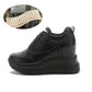 Fujin 10cm Platform Wedge Sneakers Chunky Shoes Genuine Leather for Women Summer Shoes Spring Autumn Walking Sneakers Fashion