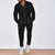 Autumn men's new fashion casual linen suit long sleeve overalls single breasted solid color button suit
