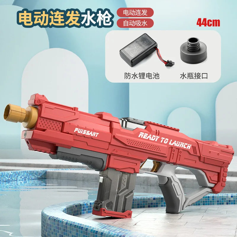 Electric water gun with fully automatic suction and continuous firing large capacity water sucking shooting water playing summer