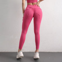 TRY TO BN Sports Stretch Leggings Fitness Yoga Pants Women Back Pockets High Waist Push Up Leggings Workout Running Gym Clothing