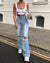 High-waisted Retro Stretch Women Pants Winter Edition New Style Ripped Bell Bottoms High Waist Straight Cylinder Wide Leg Jeans