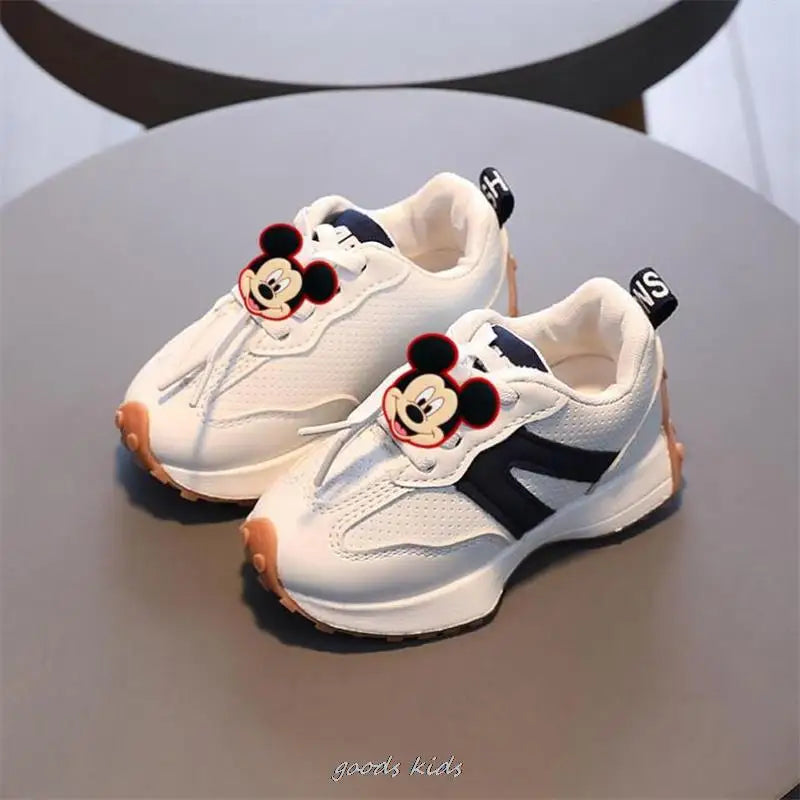 Дитячі кросівки Mickey Duck Shoes Stitch, зручні для весни та осені, для дівчаток, мультяшні дитячі бігові кросівки