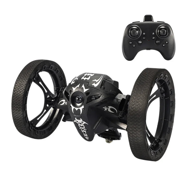 2.4G RC Stunt Bounce Car With Jumping Car Flexible Wheels Rotation LED Light Remote Control Vehicle birthday Toys Gift 12+y
