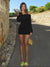 Hawthaw Women 2024 Spring Autumn Long Sleeve Party Club Evening Bodycon Basic White Mini Dress Wholesale Items For Business