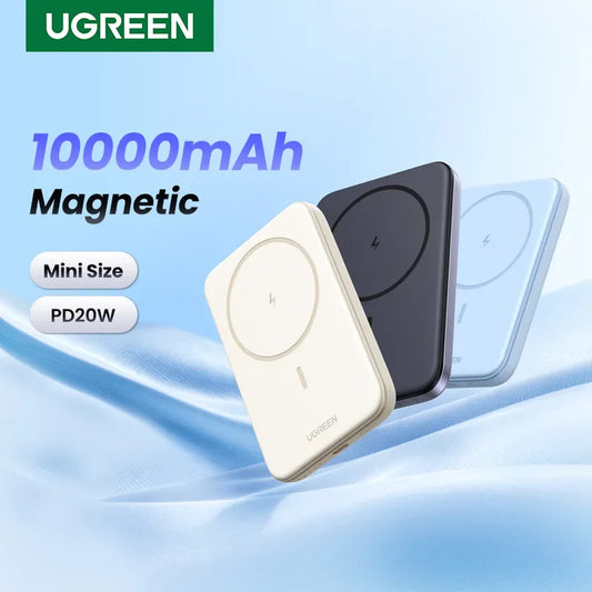 UGREEN PD20W Портативний магнітний павербанк 10000мАг з бездротовою швидкою зарядкою для Magsafe для iPhone 15 Pro Max 16 Pro