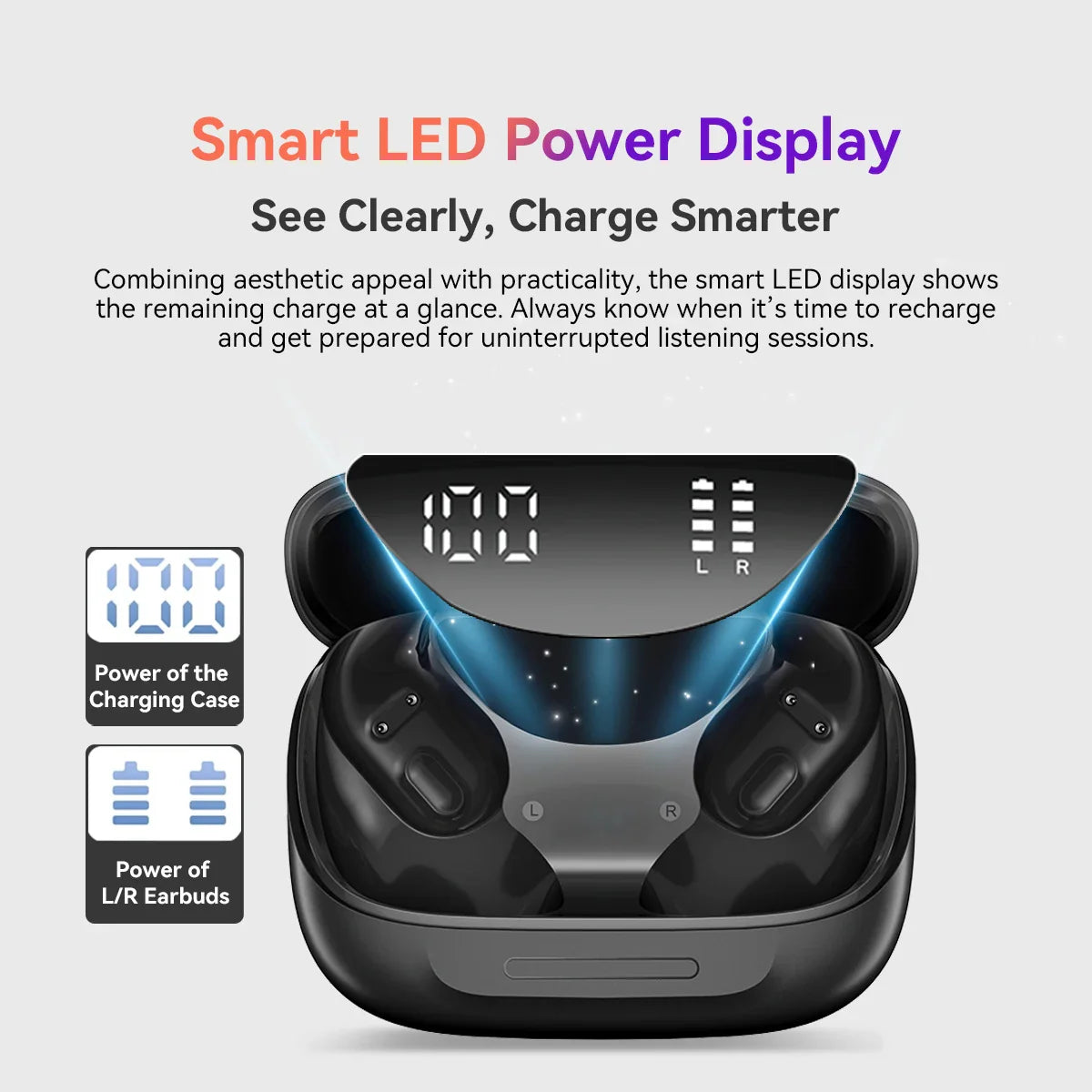 Навушники Blackview Airbuds 200 відкритого типу, бездротові, з сенсорним керуванням, спортивні, повітряна провідність, баси, ENC, акумулятор 500 мАг, IP68