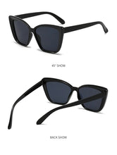 Fashion Street Trend Cat Eye Sunglasses Women Leopard Square Frame Sun Glasses UV400 Lady Brand Designer Eyewear משקפי שמש לנשים