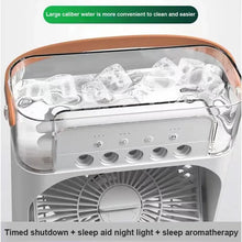 NEW Portable Fan Air Conditioners USB Electric Fan LED Night Light Water Mist Fun 3 In 1 Air Humidifie For Home