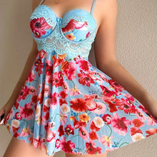 Sexy Nightgown Woman Print Floral Romantic Lingeries Attractive Sleepwear Summer Pajamas Intimate Babydoll New Dresses