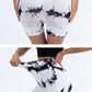 Summer Women High Waist Butt Lift Shorts Legging Seamless Leggings Fashion Tie Dye Shorts Gym Workout Running Pants