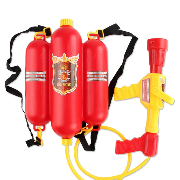 Fireman Role Play Pool Toys Fire Extinguisher Watergun Large Capacity Water Gun Fire Backpack Water Gun Firefighter Toy