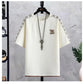 Summer New Fashion Trend Short Sleeve Shorts Ice Silk Suit Men Loose Sports Breathable Large Size High Quality Two-Piece Set