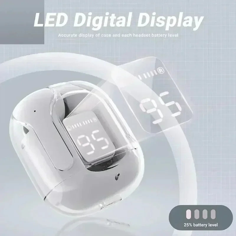 TWS T2 бездротові навушники з LED-дисплеєм заряду, стереозвук, Bluetooth 5.3 для iPhone, Xiaomi, Lenovo