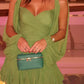 Unique Split Long Sleeves V Neck Woman Soft Mini Dress Sexy Lady Pleated Hem Green Short Dresses New Fall Beach Party Vestidos