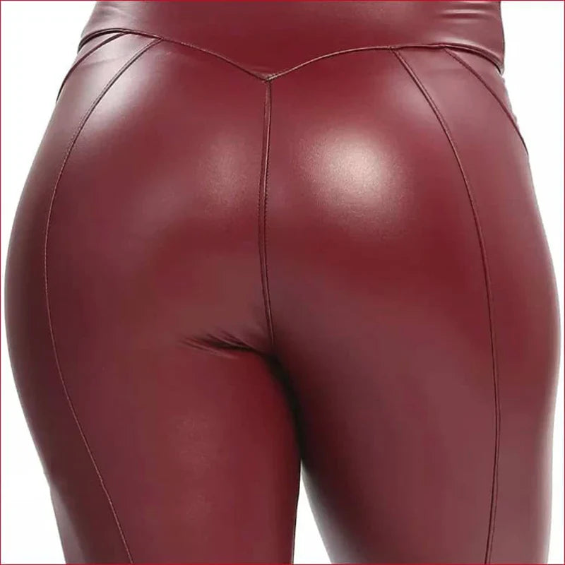 Women Sexy Zip High Waist Leather Leggings Patchwork PU Faux Leather Bodycon Pants Nightclub Slim Skinny Wetlook Trousers Custom