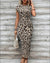 Elegant And Elegant Waist Lace Up Striped Round Neck Short Sleeve Long Dress Summer Party Bodycon Women's Dresses
