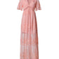 Jastie 2025 Summer Boho Women Maxi Dress Loose Embroidery White Lace long Tunic Beach Dress Vacation Holiday Women Clothing