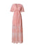 Jastie 2025 Summer Boho Women Maxi Dress Loose Embroidery White Lace long Tunic Beach Dress Vacation Holiday Women Clothing