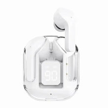 Бездротові Bluetooth навушники TWS з шумопоглинанням HiFi стерео спортивні навушники з цифровим дисплеєм, прозорий чохол для зарядки