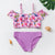 2-8Y New Fashion Kid Unicorn Design Bikini Set Lovely Two Pieces Child Swimwear Cute Girl Flouncing Swimsuit Summer Beachwear