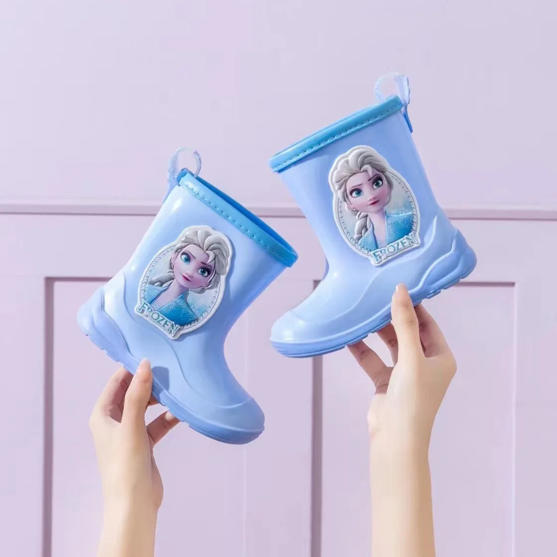 Дитячі мультфільми Disney Frozen Модні гумові чоботи Студентські гумові чоботи Людина-павук Модне взуття Нековзне коротке взуття