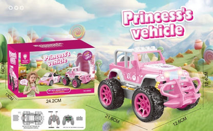 BGTOY RC автомобіль з дистанційним керуванням рожевого кольору, позашляховик, електромобіль зі світлом для дітей, хлопчиків і дівчаток, іграшки, різдвяні та святкові подарунки