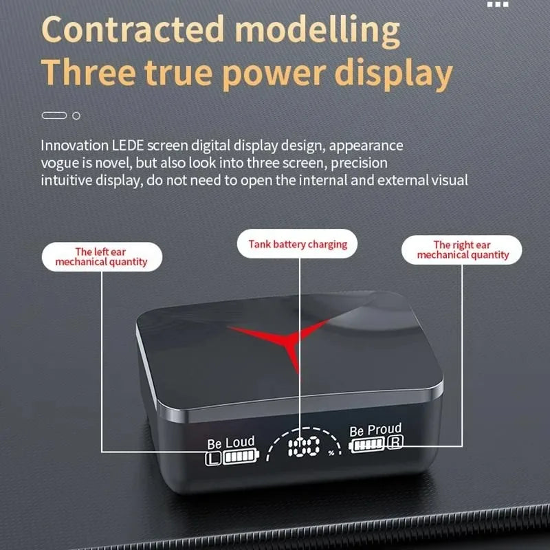 M90 Бездротові навушники TWS Bluetooth з сенсорним керуванням, спортивні навушники-навушники HiFi стерео ігрова гарнітура з мікрофоном для смартфона
