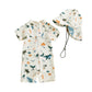 Tregren 0-3Y Infant Toddler Kid Baby Boy Swimsuit Dinosaur Shell Print Zipper Swimwear + Hat Summer Beachwear Bathing Suit