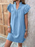 Womens Dress 2024 Summer New Fashion Versatile Multi Layered Ruffle Sleeve V-neck Pullover Dress Green Solid Mini A-Line Dresses