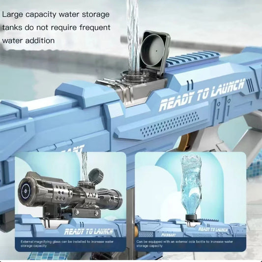 Electric water gun with fully automatic suction and continuous firing large capacity water sucking shooting water playing summer