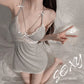 Sexy Sleepwear Pajamas Women Nightwear Lace Silk Satin Night Dress Sleeveless Nighties V-neck Nightgown Plus Size Nightdress