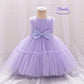 Summer Ceremony 1 Year Birthday Dress For Baby Girl Clothes Baptism Lace Princess Dress Girls Dresses Party Gown White Pink