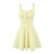 YENKYE New 2025 Women Blue Elegant Party Mini Dresses Sexy Sleeveless Low Waist A-line Summer Dress Lace Up Back Robe