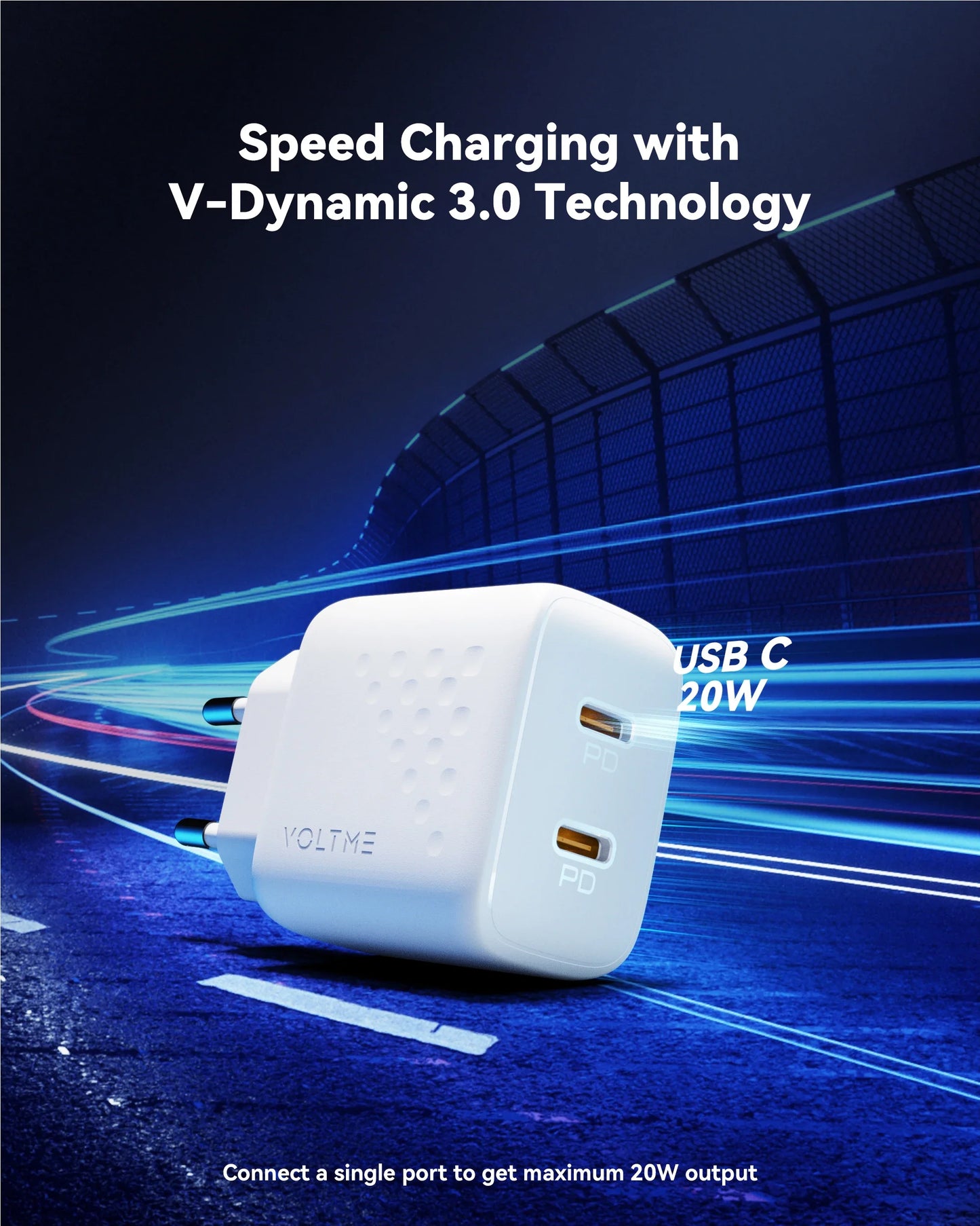 Зарядний пристрій VOLTME USB Type C 20W швидка зарядка Quick Charge для iPhone 13 12 Pro Max PD швидка зарядка для Xiaomi Samsung Huawei