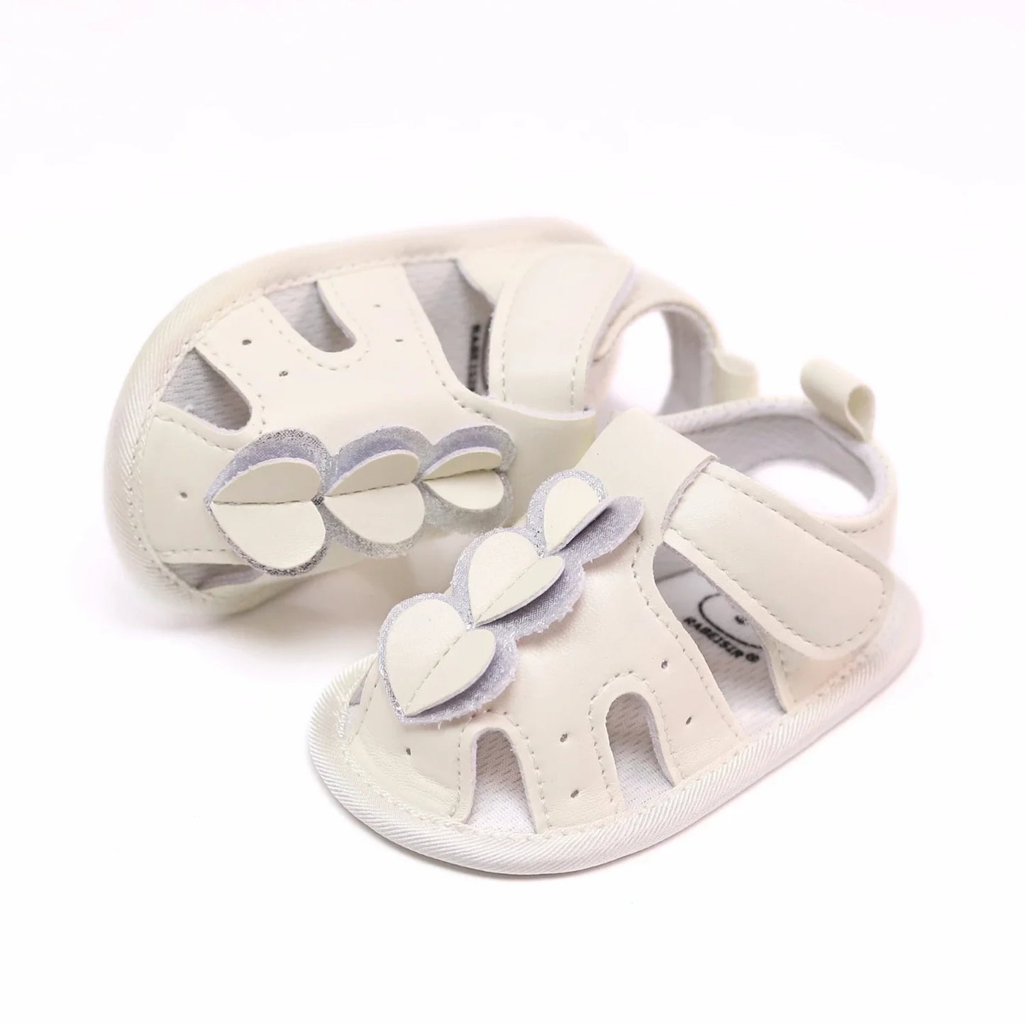 Casual Cute Love Sandals For Baby Girls, Breathable Non-slip Walking Shoes For Vacation Beach, Summer