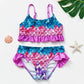 2-8Y New Fashion Kid Unicorn Design Bikini Set Lovely Two Pieces Child Swimwear Cute Girl Flouncing Swimsuit Summer Beachwear