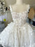 Amanda Boho Flower Lace Mini Ball Gown Prom Dresses Flower Straps Evening Dress Customize Short Wedding Dress Vestidos De Fiesta