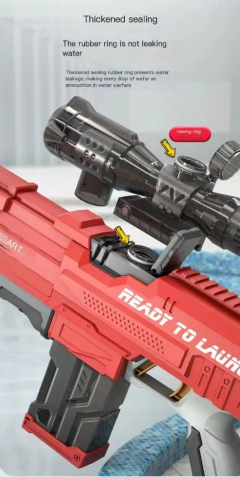 Electric water gun with fully automatic suction and continuous firing large capacity water sucking shooting water playing summer