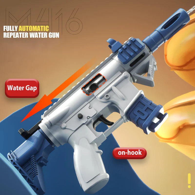 M416 Водяний пістолет Міні водяні пістолети Ручні пістолети з безперервною стрільбою Водяний пістолет для вулиці Ігри на воді Басейн Пляжна іграшка для дітей