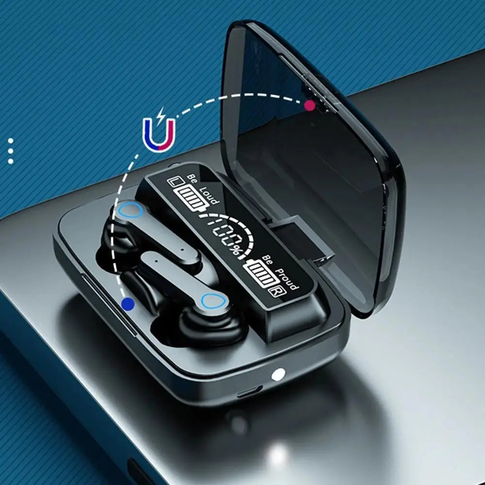 Оригінальні Bluetooth-навушники M19 бездротові внутрішньоканальні спортивні з інтелектуальним сенсорним LED-дисплеєм, дзеркальним сховищем, зарядним пристроєм і навушниками