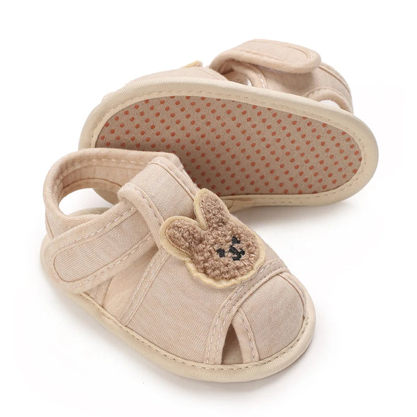 VALEN SINA Cotton Cute Cartoon Prewalker Baby Shoes Summer 0-18 Months Baby Shoes Soft  Soles Breathable Sandal Toddlers