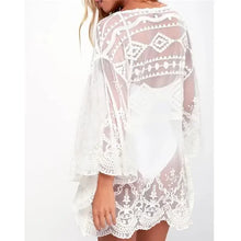 2022 Lace Beach Pareo Beachwear Swim Suit Cover Up Playa Pareo Tunics for Beach Tunic Swimwear Women